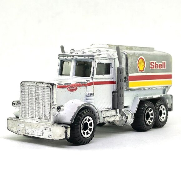 🦋 1981 Matchbox Superfast #56 Shell Peterbilt Tanker vintage 1/80 die cast car - Picture 2 of 11